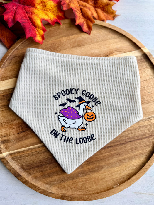 Spooky Goose on the Loose Knit Bandana