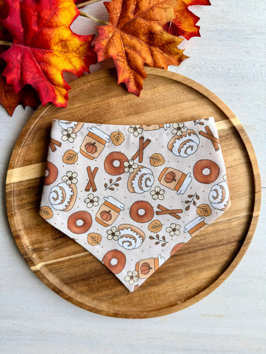 Pumpkin Spice Cafe Reversible Bandana
