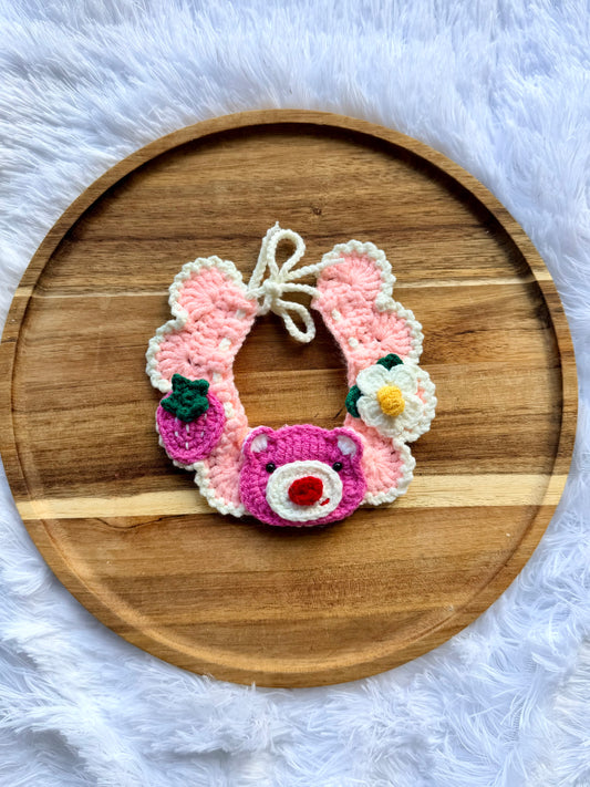 Berry Cute Teddy Crochet Bandana