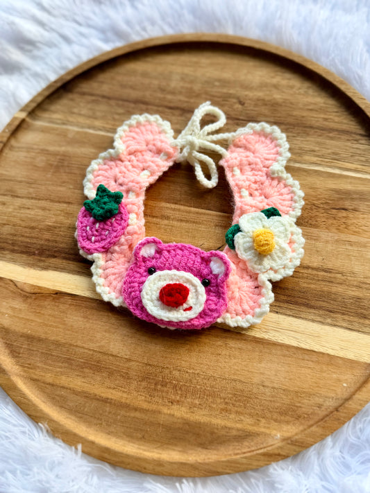 Berry Cute Teddy Crochet Bandana