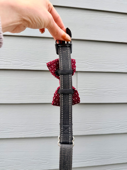 Heart Knit Bow Tie