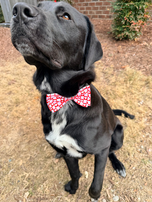 Blushing Hearts Bow Tie