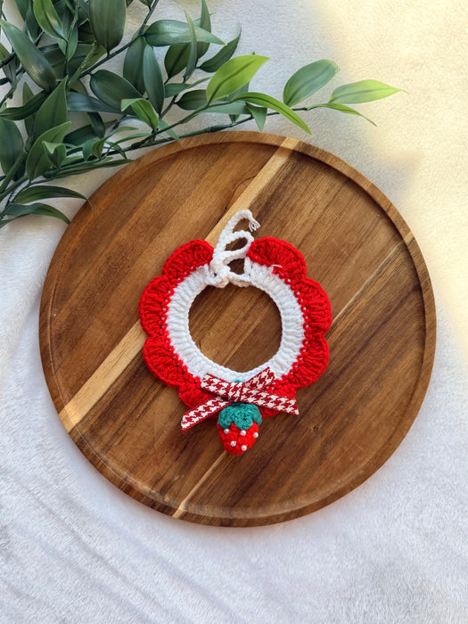 Strawberry Bows Crochet Bandana