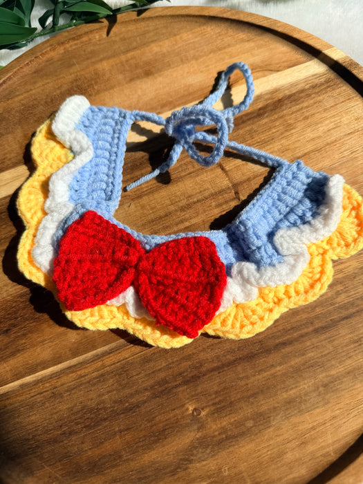 Red Bow Crochet Bandana