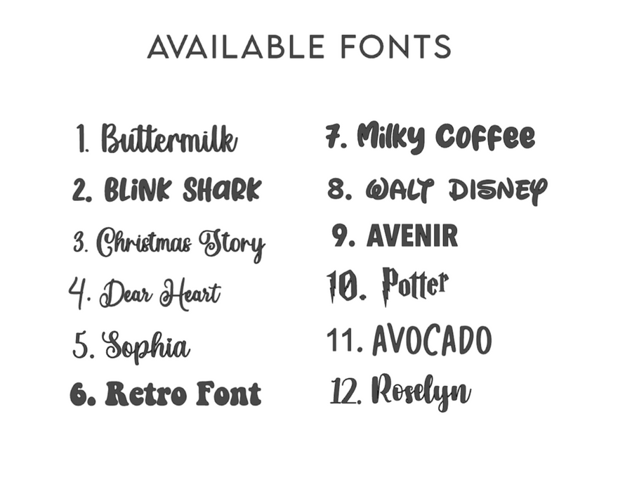 Name Personalizations