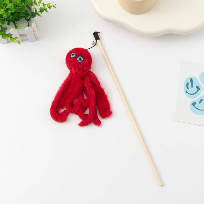 Moo - Octopus Cat Teaser Wand: Green