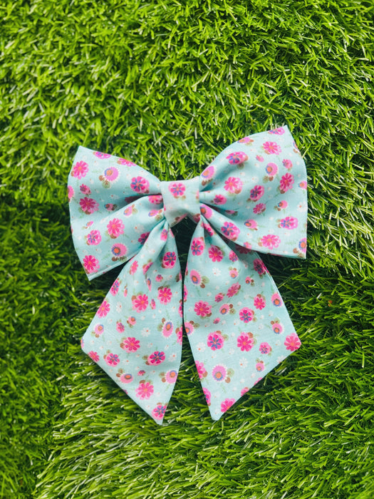 Cherry blossom sailor bow and bow for dogs, adjustable to any size collar: Sailor bow (female)