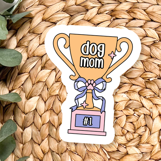 #1 dog mom sticker