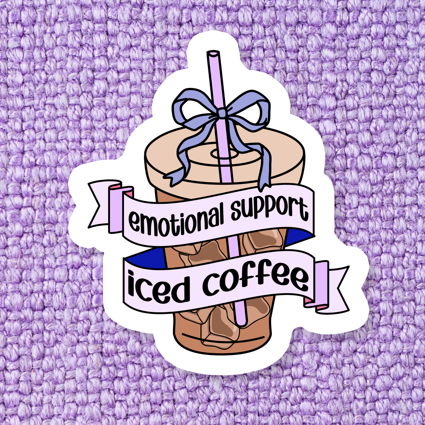 Emotional support coffee sticker