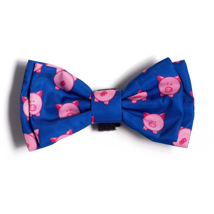 Wilbur Pig Bow Tie: Navy / Small