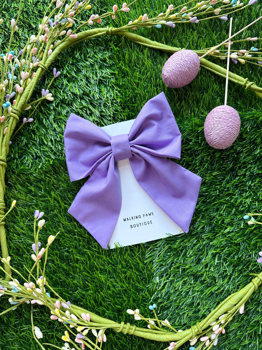 Lilac dog sailor bow tie: Large / For dog