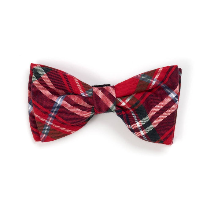Red Plaid Bow Tie: Red Multicolored / Large