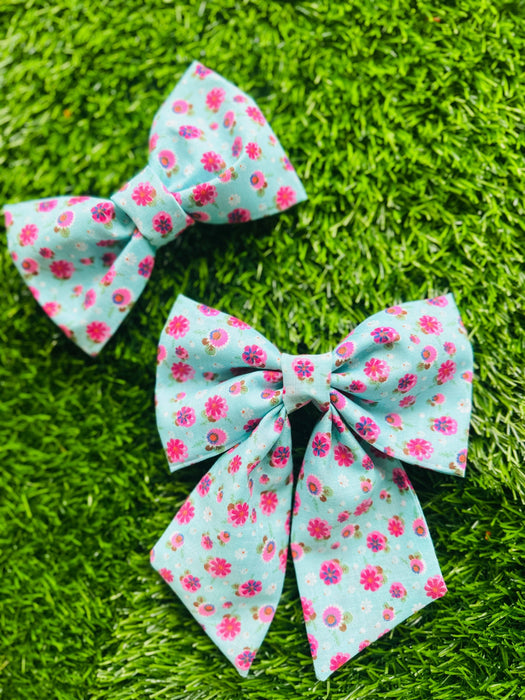 Cherry blossom sailor bow and bow for dogs, adjustable to any size collar: Sailor bow (female)