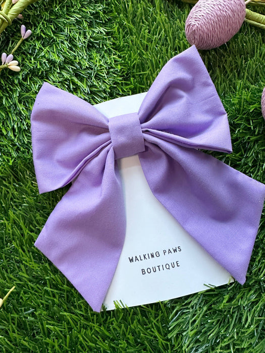 Lilac dog sailor bow tie: Large / For dog