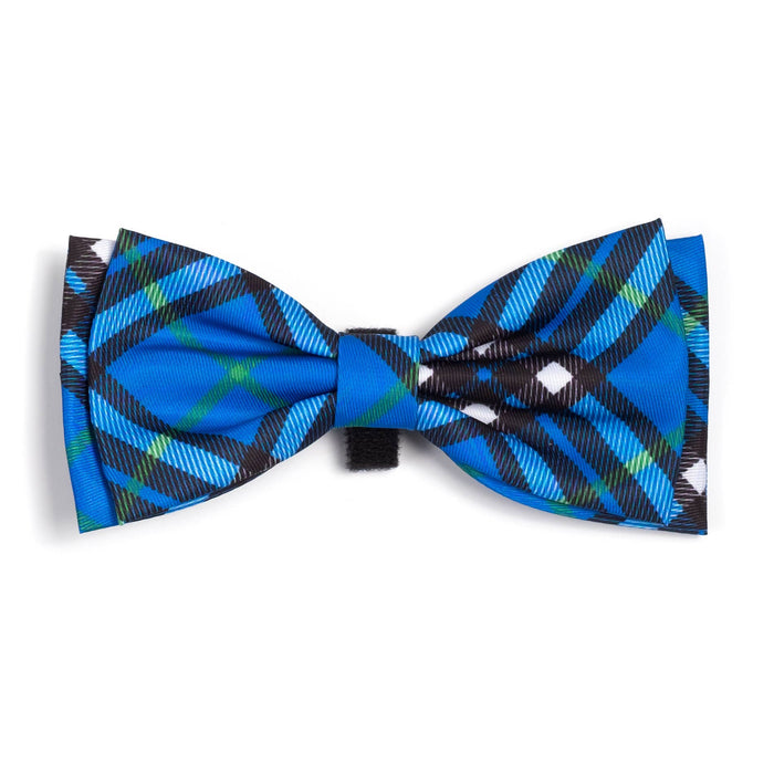 Bias Plaid Bow Tie: Blue / Small